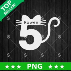 5 Cat Typography PNG