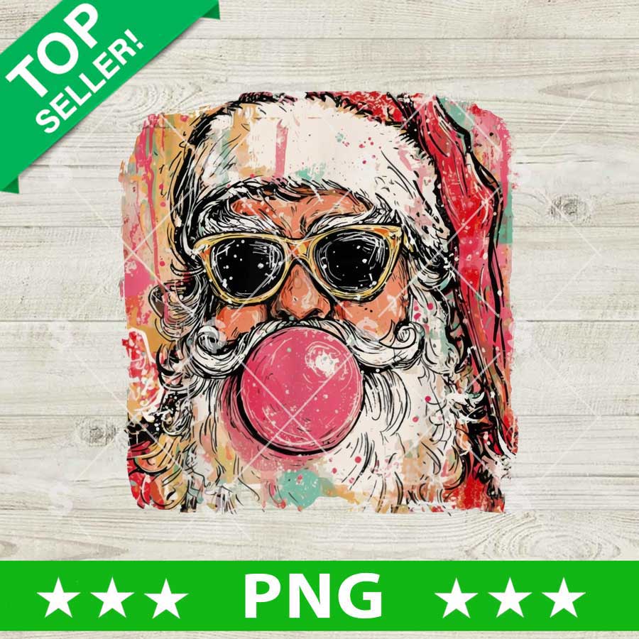 Santa Claus Blow Bubble PNG