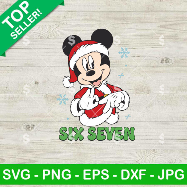 Mickey Disney Six Seven Christmas SVG