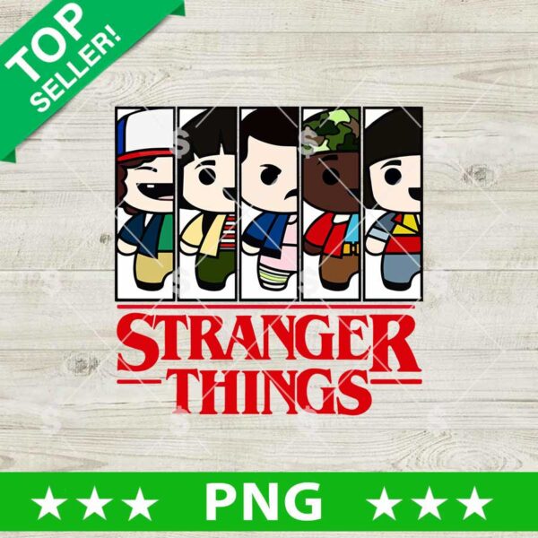Stranger Things Chibi Characters PNG