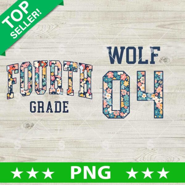 Fourth Grade Floral PNG