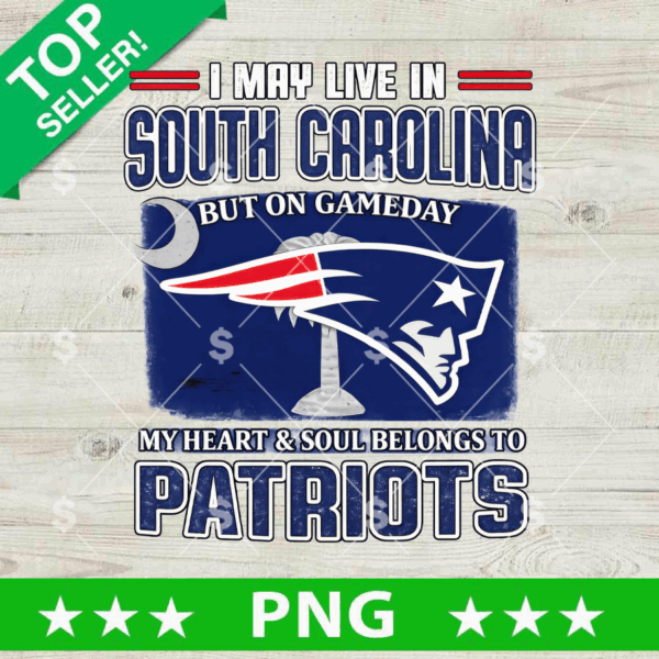 I May Live In South Carolina But On Game day My Heart And Soul Belongs To Patriots PNG