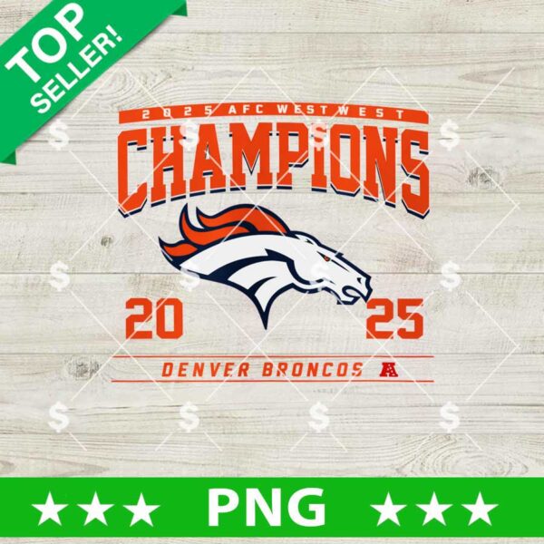 AFC West Champions 2025 Broncos PNG