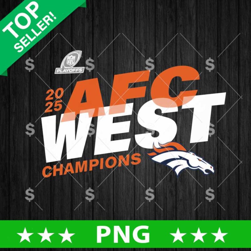 2025 AFC West Champions Broncos PNG