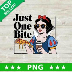 Just One Bite Snow White PNG, Snow White Princess Disney PNG, Snow White Pizza PNG Sublimation