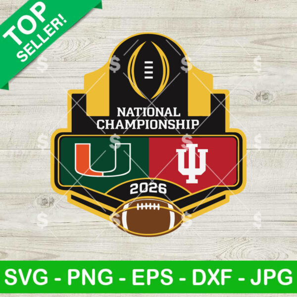 National Championship 2026 Miami vs Indiana SVG
