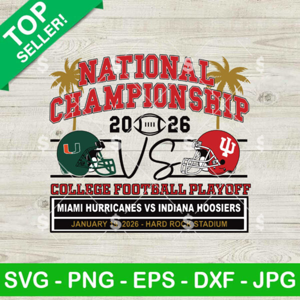 National Championship Miami vs Indiana SVG