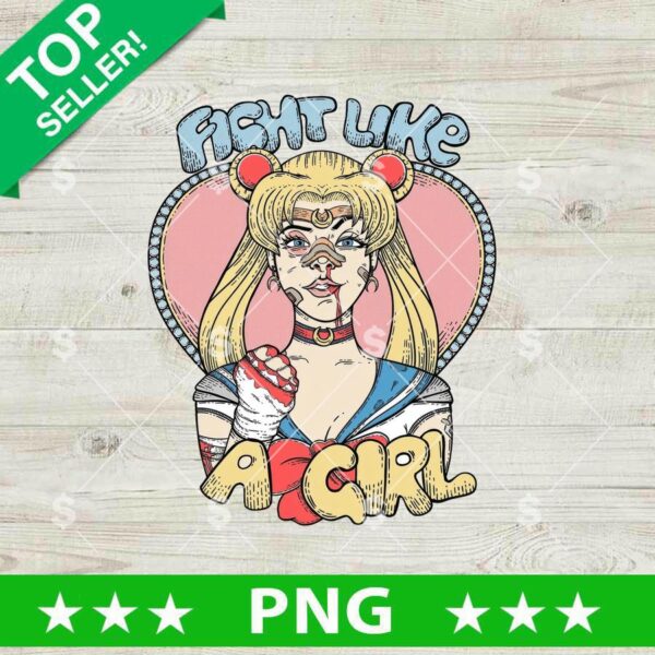 Fight Like A Girl Sailor Moon PNG