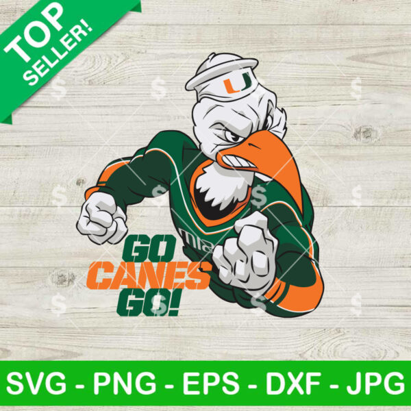 Go Canes Go Miami Hurricanes SVG