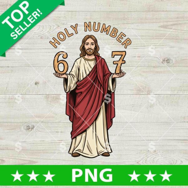 Holy Number Six Seven Jesus PNG