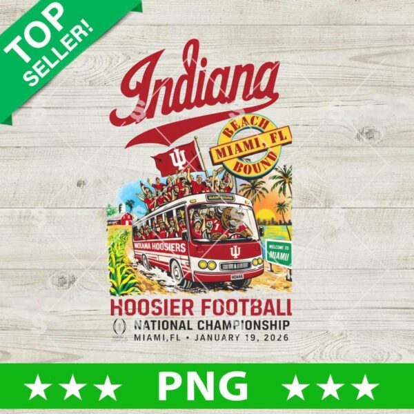 Indiana Hoosiers Football Beach Bound PNG