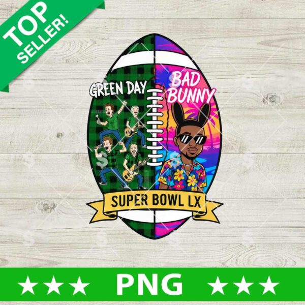 Greenday Bad Bunny Super Bowl PNG