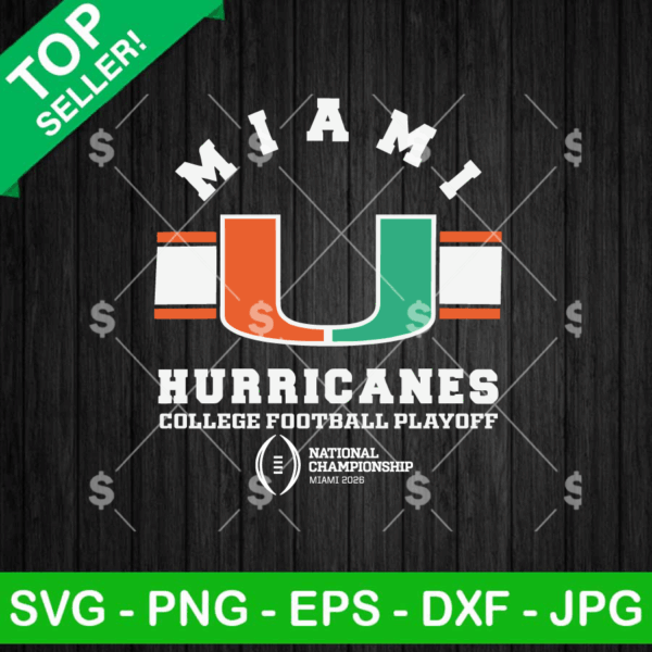 Miami Hurricanes CFP 2026 SVG