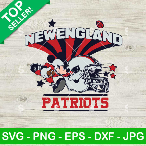 New England Patriots Mickey Football SVG