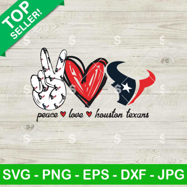 Peace Love Houston Texans SVG