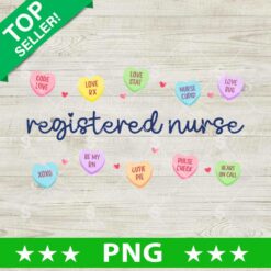 Registred Nurse Conversion Hearts Valentine PNG