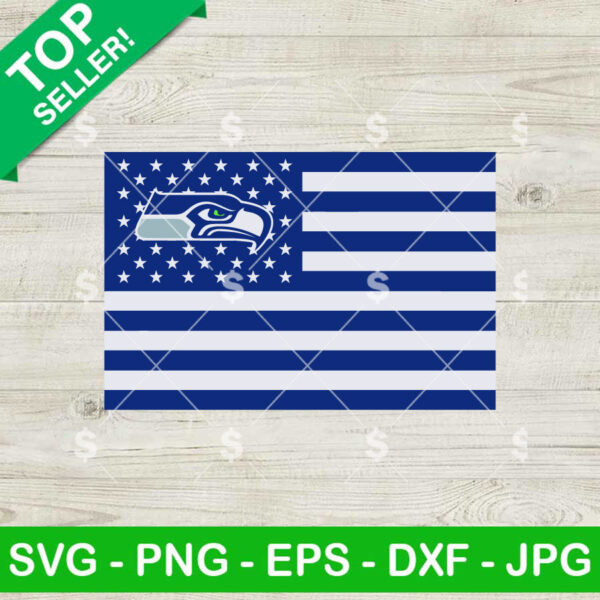 Seahawks America Flag SVG