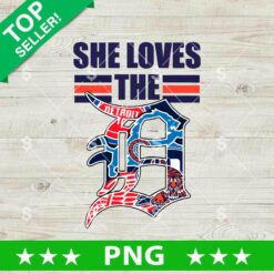 She Loves The D Detroit Lions PNG