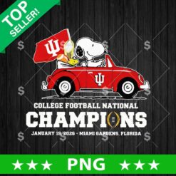 Snoopy National Champions Indiana Hoosiers PNG