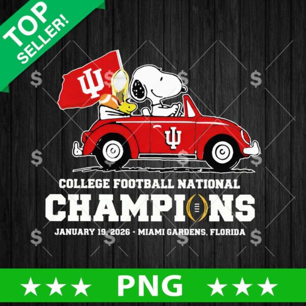 Snoopy National Champions Indiana Hoosiers PNG