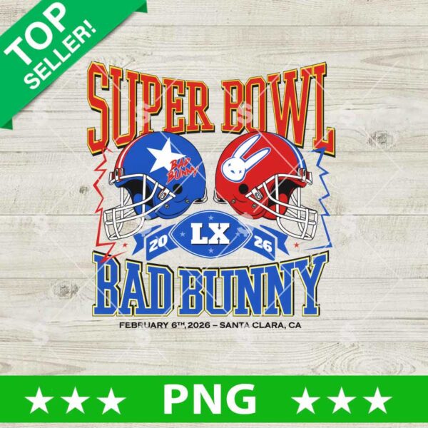 Super Bowl LX Bad Bunny 2026 PNG