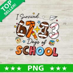 I Survived 67 + 33 Days Of School PNG