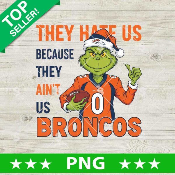 They Hate Us Because They Ain't Us Broncos PNG