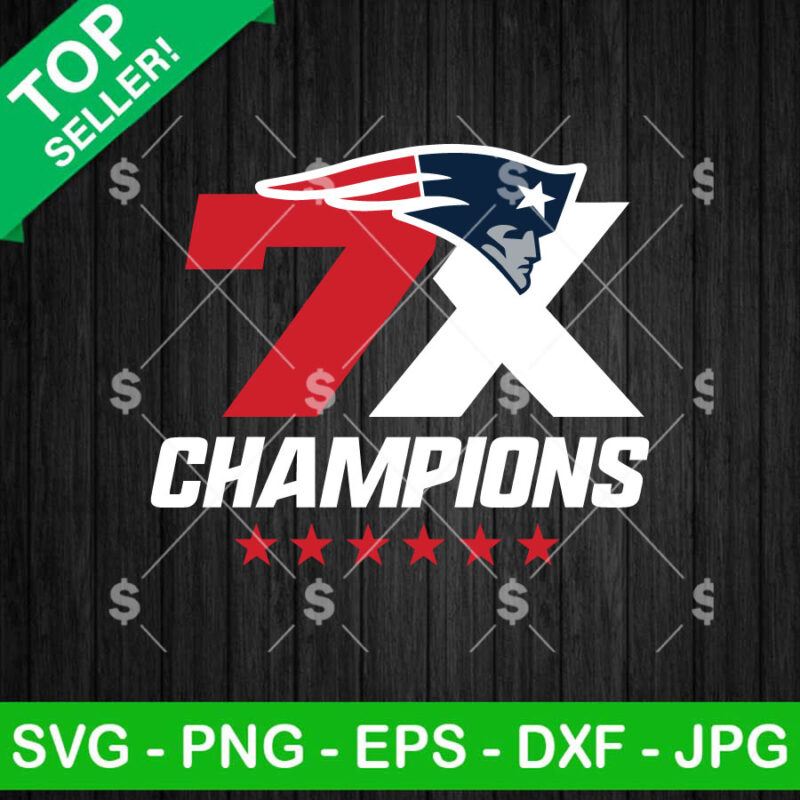 7x Champions Patriots Football SVG