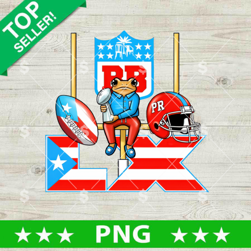 Bad Bunny Benito Frog x Super Bowl LX PNG
