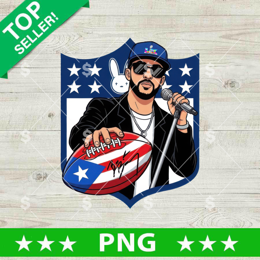 Bad Bunny NFL Super Bowl PNG