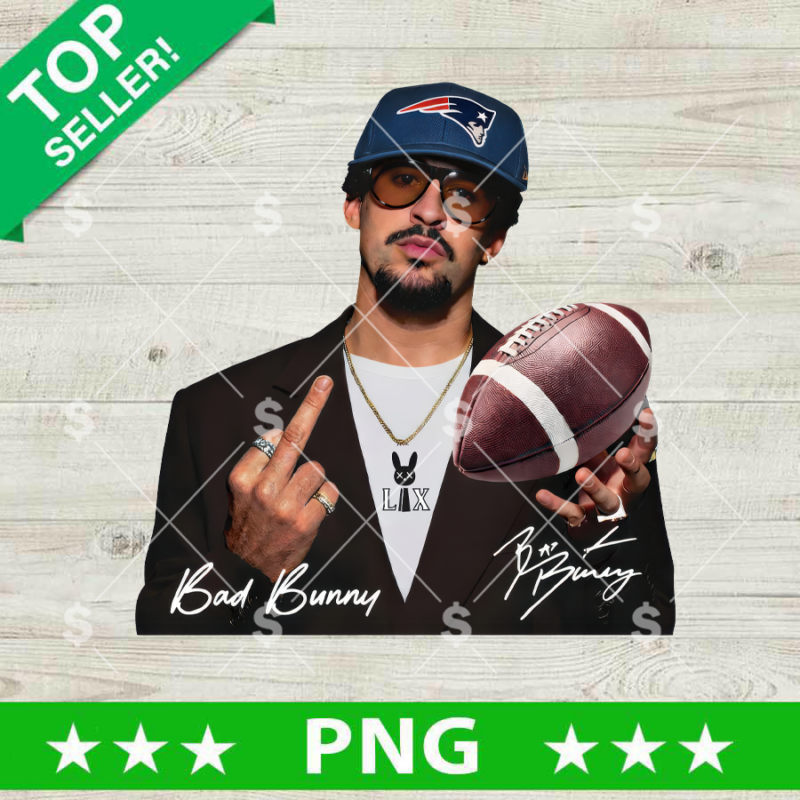 Bad Bunny New England Patriots PNG
