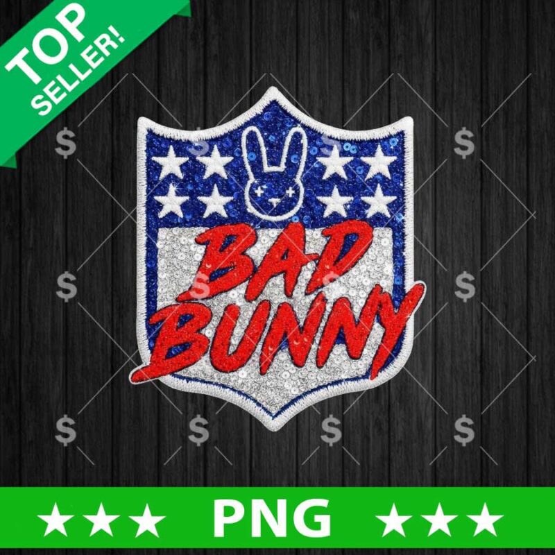 Bad Bunny NFL Sequin Logo PNG