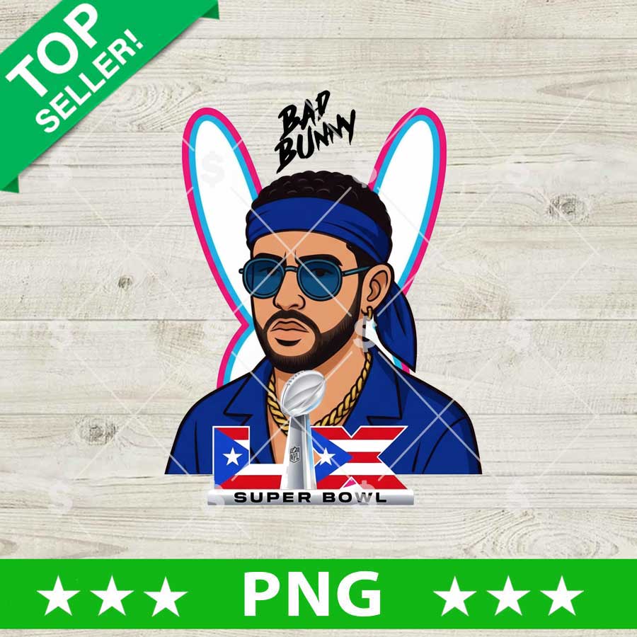 Bad Bunny Super Bowl LX PNG
