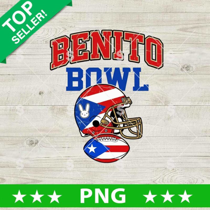 Benito Bowl PR PNG, Bad Bunny Super Bowl PNG Digital Design, Super Bowl LX PNG Sublimation Files