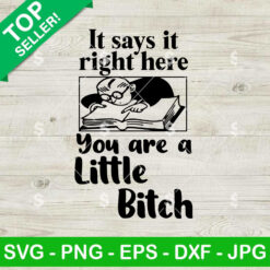 It says it right here you are the Little Bitch SVG