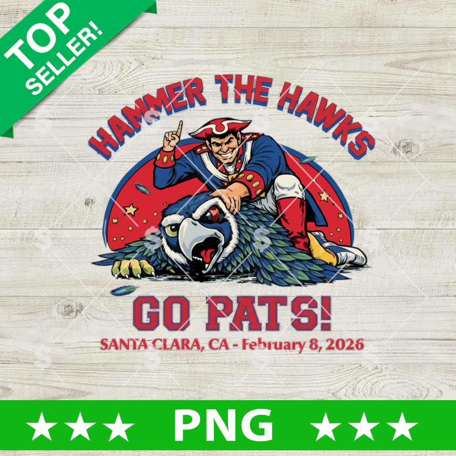 Hammer The Hawks Go Pats PNG