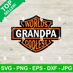 Worlds Grandpa Coolest Logo SVG