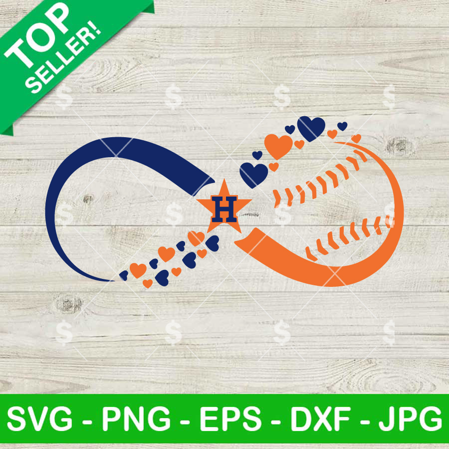 Houston Astros Infinity Heart SVG