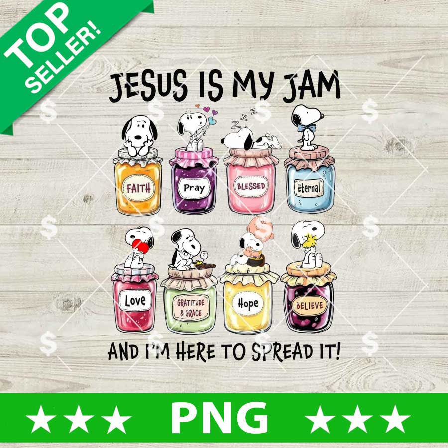 Jesus is My Jam Snoopy PNG