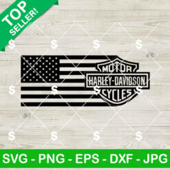 Motor Harley Davidson Cycles America Flag SVG