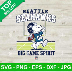 Seattle Seahawks Snoopy Big Game Spirit SVG