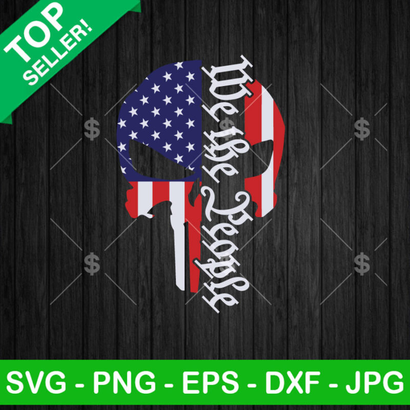We The People Punisher Skull SVG