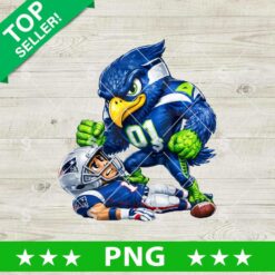 Seahawks Mascot Defeat Patriots PNG