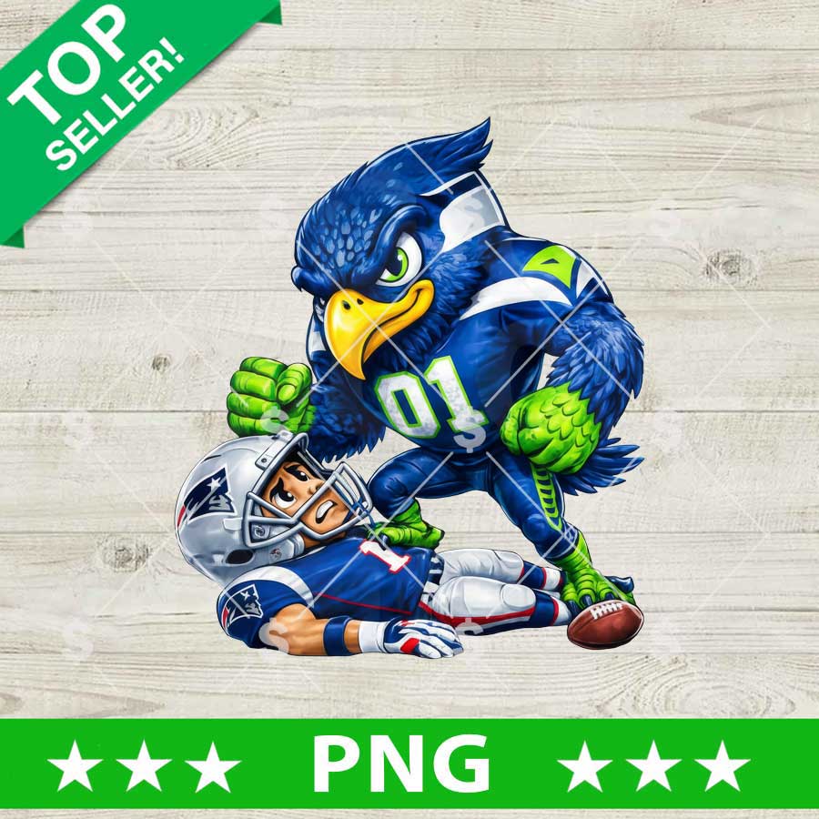 Seahawks Mascot Defeat Patriots PNG