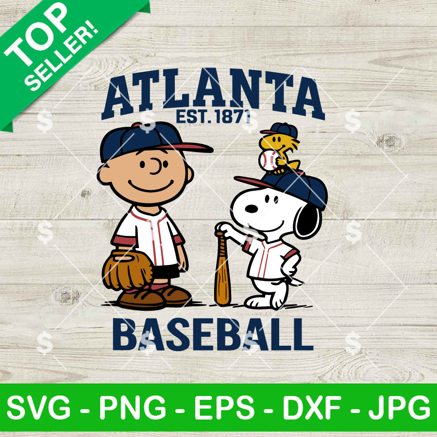 Atlanta Baseball Snoopy SVG
