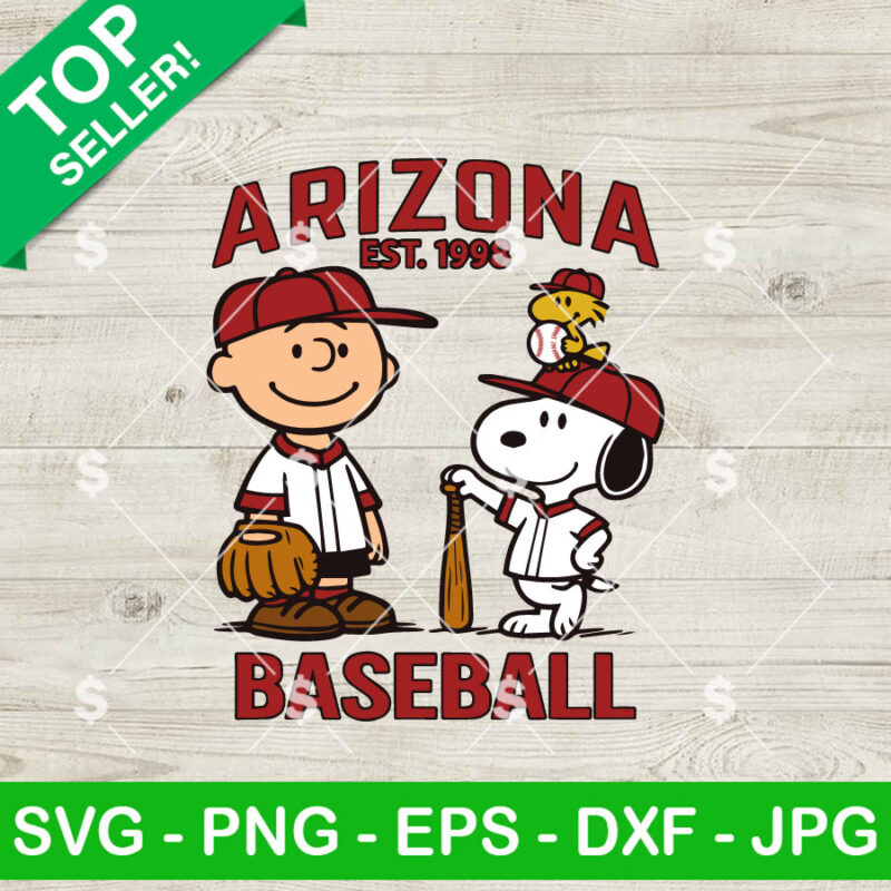 Arizona Baseball Snoopy SVG