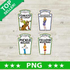 Scooby Doo Condiment Labels Bundle PNG