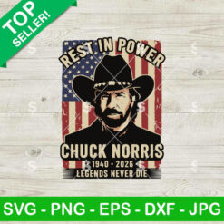 Rest In Power Chuck Norris 2026 SVG