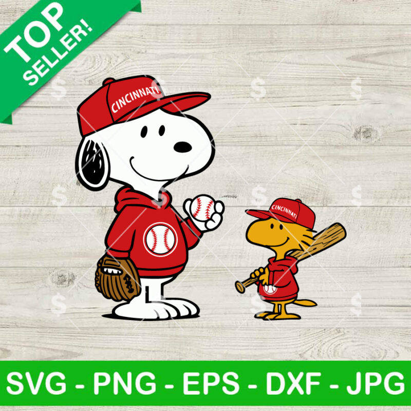 Cincinnati Snoopy And Woodstock SVG