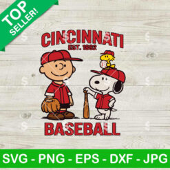 Snoopy Cincinnati Reds Baseball SVG